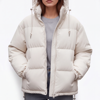 Women's Puffer Jacket - Waterproof & Windproof - Lightweight with Hood