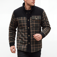 Men's Flannel Jacket - Sherpa Lined & Windproof - Classic Plaid