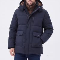Men's Winter Jacket - Waterproof & Windproof - Removable Hood