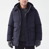 Men's Winter Jacket - Waterproof & Windproof - Removable Hood