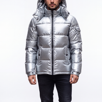 Men's Puffer Jacket - 80% Duck Down Fill - Detachable Hood
