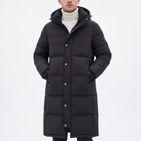 Men's Long Down Jacket - 85% Duck Down - Waterproof & Windproof