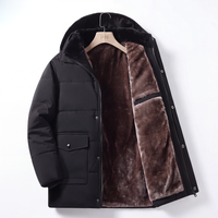 Men's Winter Jacket - Waterproof & Windproof - Removable Hood