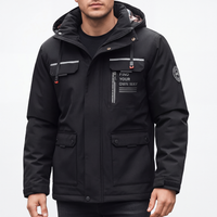 Men's Winter Jacket - Waterproof & Windproof - Removable Hood
