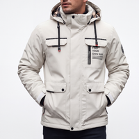 Men's Winter Jacket - Waterproof & Windproof - Removable Hood