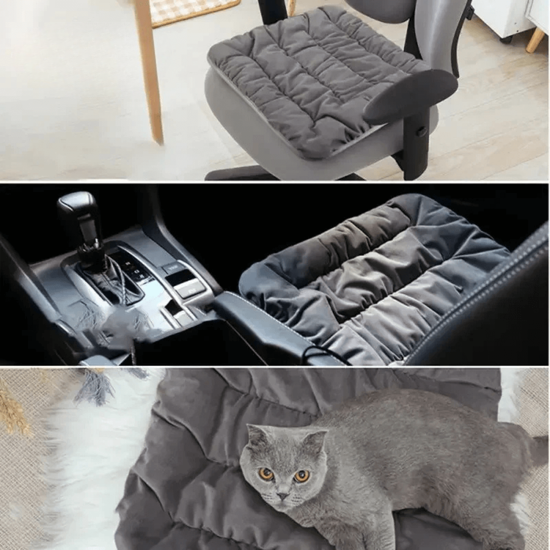 Heated Seat Cushion - USB Powered with 3 Heat Levels - Non-Slip for Office, Car & Pets