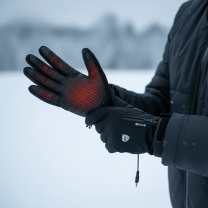 Heated Gloves - Water-Resistant & Windproof - Power Bank Operated