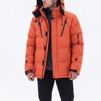 Men's Puffer Jacket - Waterproof & Windproof - Detachable Hood