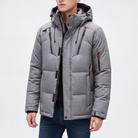 Men's Puffer Jacket - Waterproof & Windproof - Detachable Hood