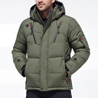 Men's Puffer Jacket - Waterproof & Windproof - Detachable Hood