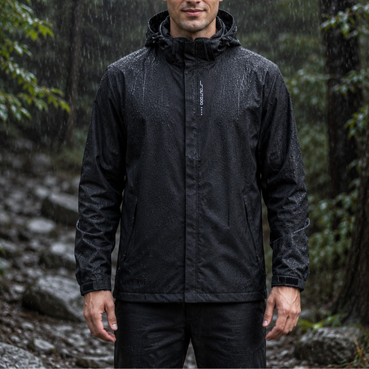 Men's Rain Jacket - Waterproof & Windproof - Removable Hood