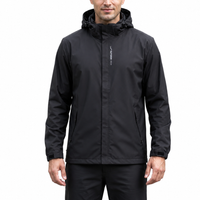 Men's Rain Jacket - Waterproof & Windproof - Removable Hood