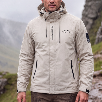 Men's Rain Jacket - Waterproof & Windproof - With Hood