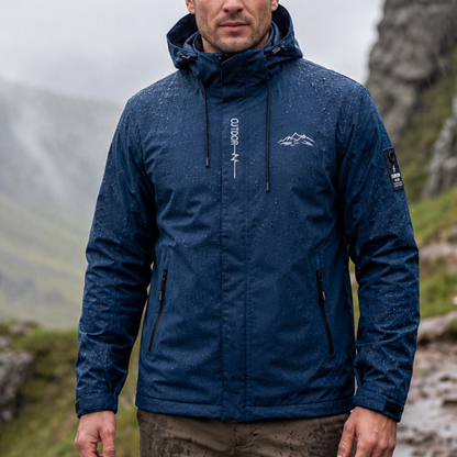 Men's Rain Jacket - Waterproof & Windproof - With Hood