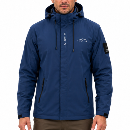 Men's Rain Jacket - Waterproof & Windproof - With Hood