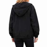 Women's Waterproof Jacket with Hood - Windproof & Year-Round - Full Zip