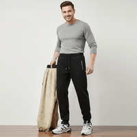 Fleece-Lined Joggers Men - Windproof - Zip Pockets