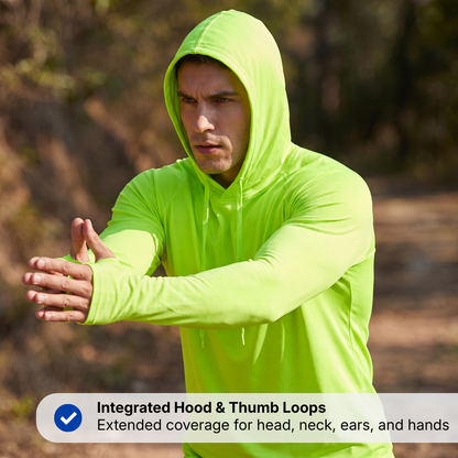 Men's UPF 50+ Sun Hoodie – Quick-Dry UV Protection Hoodie