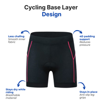 Women’s Cycling Underwear – 4D Chamois Padding – Saddle Pain Relief