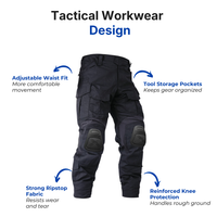 Men’s Tactical Work Pants – 10 Pockets – Reinforced Knees