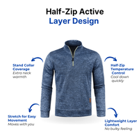 Half-Zip Long Sleeve Shirt – Lightweight Stretch – Outdoor Comfort