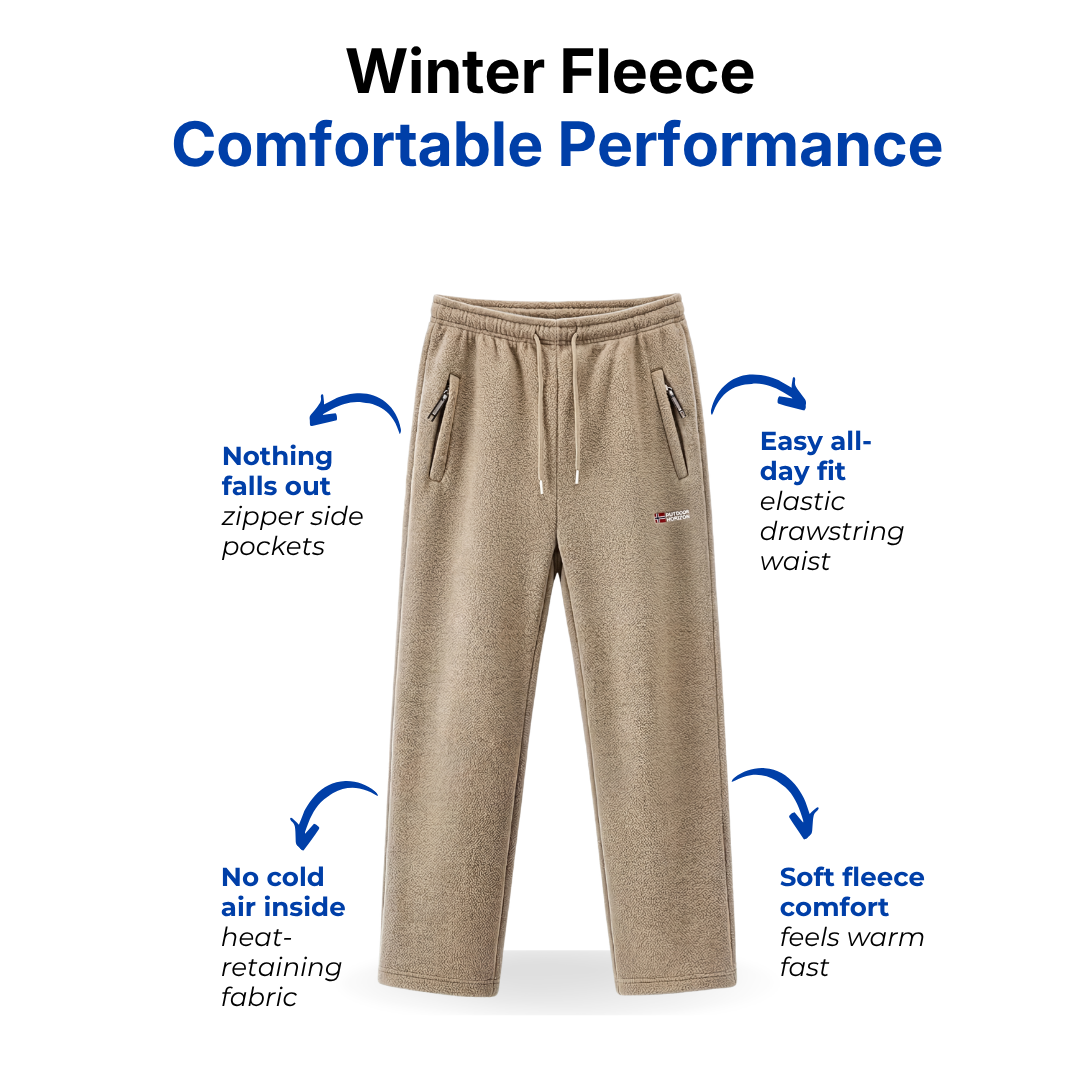 Men’s Fleece Pants – Warm and Comfortable – Outdoor Fall/Winter