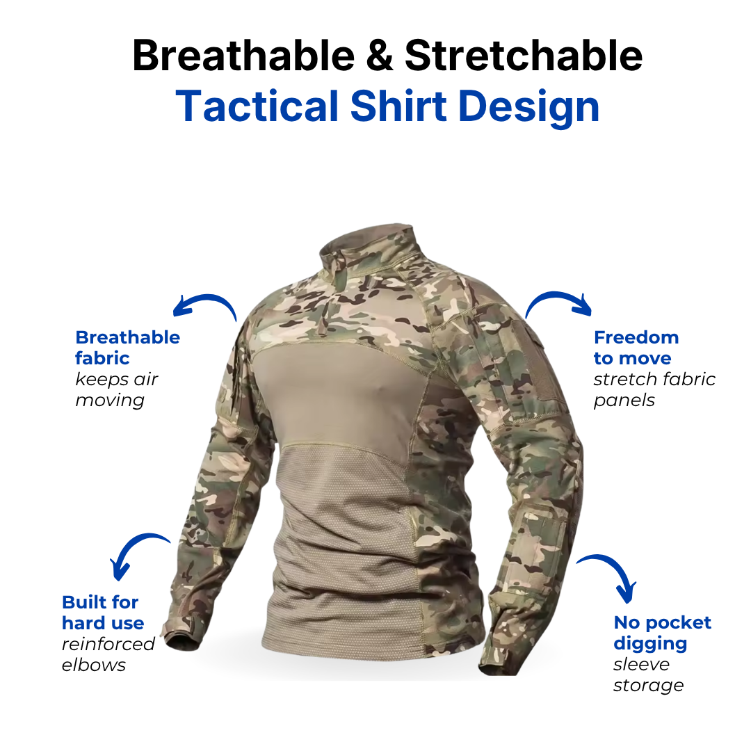 Men’s Outdoor Tactical Shirt – Breathable & Stretchable