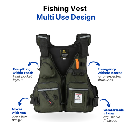 Multi-Use Fishing Vest - Storage Pockets