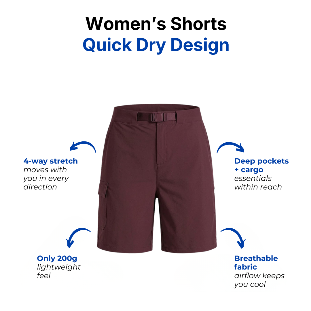 Women’s Hiking Shorts - Breathable Stretch - Quick-Dry