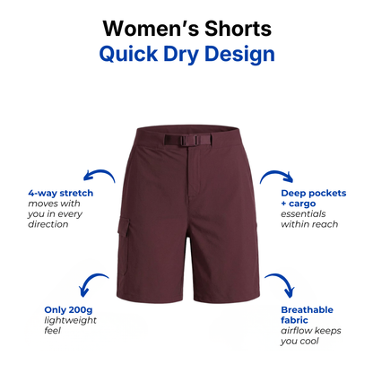 Women’s Hiking Shorts - Breathable Stretch - Quick-Dry