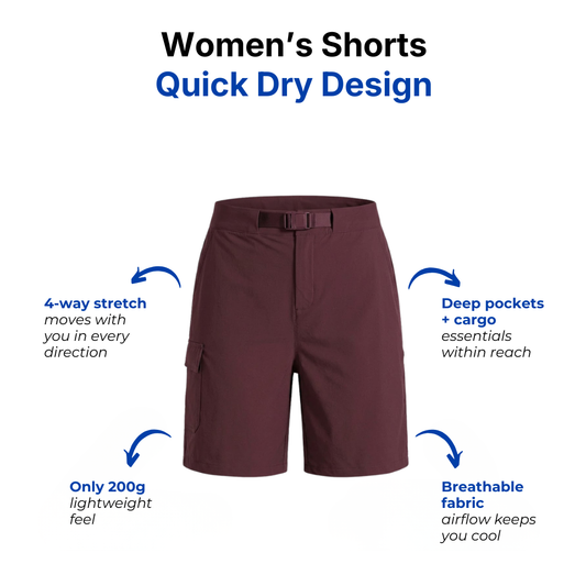 Women’s Hiking Shorts - Breathable Stretch - Quick-Dry