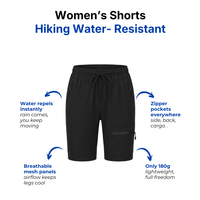 Women’s Hiking Shorts - Water-Resistant - Quick-Dry Zipper Pockets