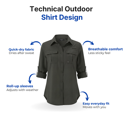 Women’s Outdoor Hiking Shirt – Breathable – Quick-Dry