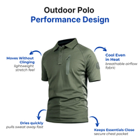 Men’s Quick-Dry Outdoor Polo Shirt – 3-Pack