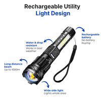 Military Flashlight – 5000 Lumens – USB Rechargeable