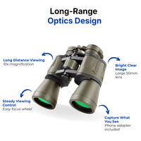 10x50 Binoculars for Adults – High-Powered – Phone Adapter