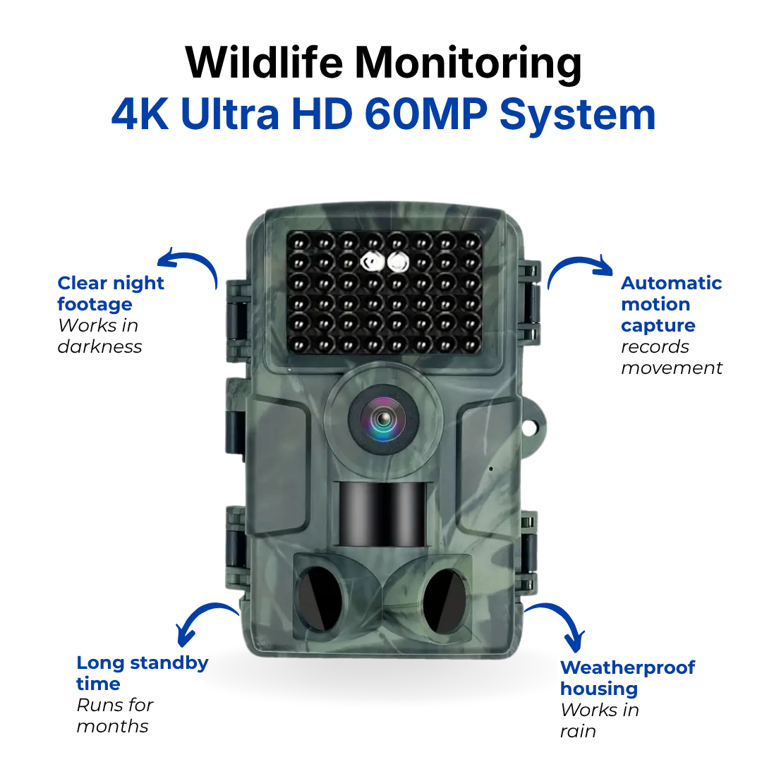 Wildlife Camera – 4K Ultra HD 60MP – With App