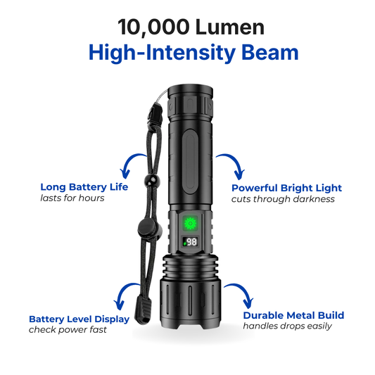 Flashlight – Brightest LED – 10.000 Lumen