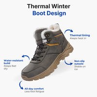 Men’s Winter Snow Boots – Thermal Lined – Non-Slip