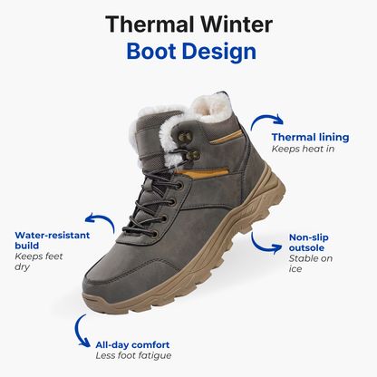 Men’s Winter Snow Boots – Thermal Lined – Non-Slip