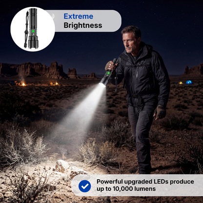 Flashlight – Brightest LED – 10.000 Lumen