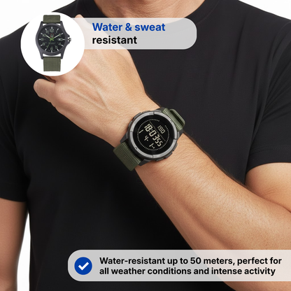 Digital Military Watch – Pedometer & Compass – Waterproof