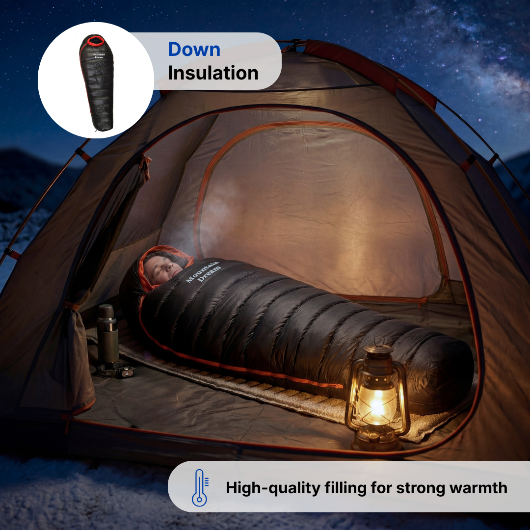 Winter Down Sleeping Bag – Extreme Cold Weather Protection