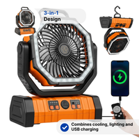 Camping Fan – 3-in-1 Wireless Fan – LED Light