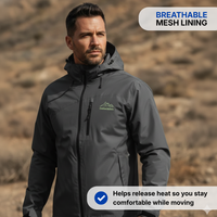 Men’s Lightweight Jacket – Hooded Windbreaker - Water Resistant