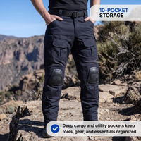 Men’s Tactical Work Pants – 10 Pockets – Reinforced Knees