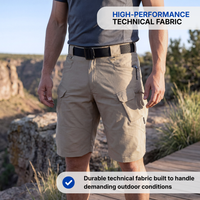 Outdoor Cargo Shorts - Elastic Design - 6 Pockets
