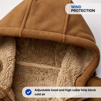 Men’s Sherpa-Lined Hoodie Jacket – Fleece – Hooded