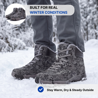 Men’s Winter Snow Boots – Warm Lined – Non-Slip Hiking Grip