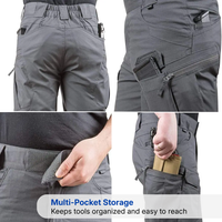 Outdoor Cargo Shorts - Elastic Design - 6 Pockets